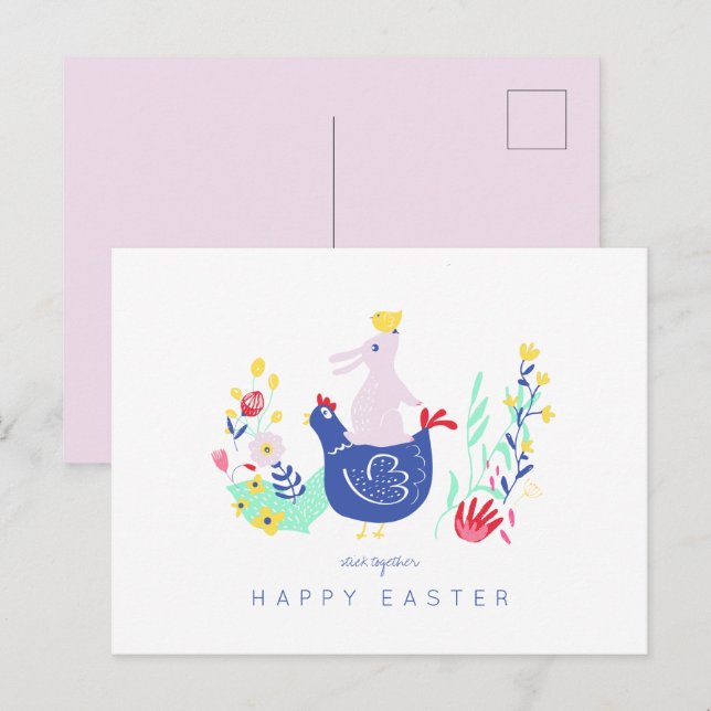 Cartão Postal Páscoa Junta (Frente/Verso)