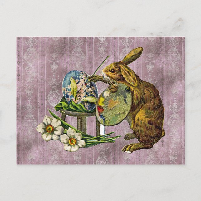 Cartão Postal Páscoa Vintage (Frente)