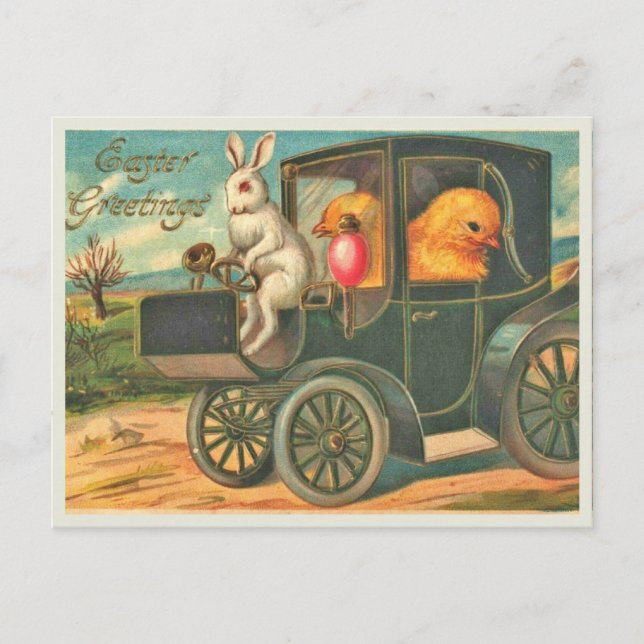 Cartão Postal Páscoa Vintage (Frente)