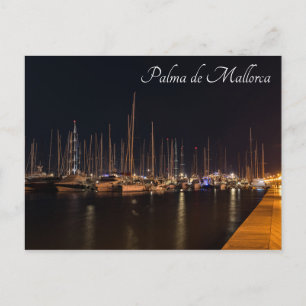 Cartão Postal Paseo maritimo à noite - Palma de Maiorca