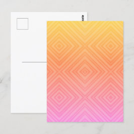 Cartão Postal Passado Pastel Hipnótico Diamante Arte Pop Moderno