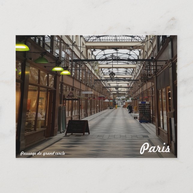 Cartão Postal Passagem do grande cercle Paris (Frente)