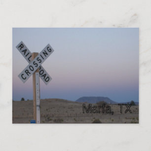 Cartão Postal Passagem ferroviária de Marfa, TX