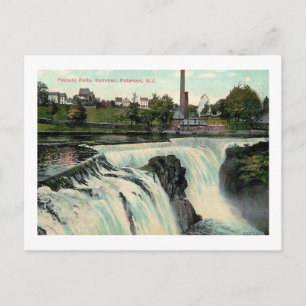 Cartão Postal Passaico Cai no Verão, Paterson NJ Vintage