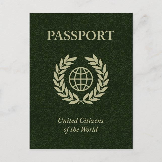Cartão Postal passaporte verde (Frente)