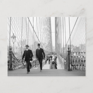 Cartão Postal Passarela da Ponte de Brooklyn, 1905