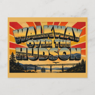 Cartão Postal Passarela Sobre o Hudson Nova York Ponte Rio Arte