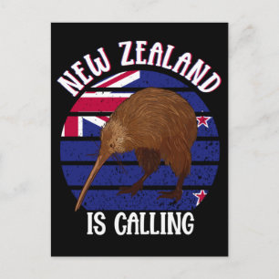 Cartão Postal Passarinho Kiwi Fofo Viagem Nova Zelândia