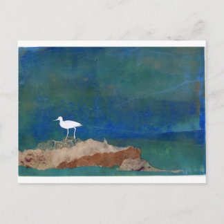 Cartão Postal Pássaro Branco