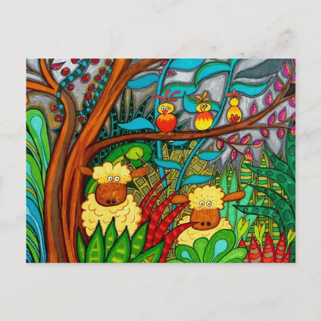 Cartão Postal Pássaro de pouso (Frente)