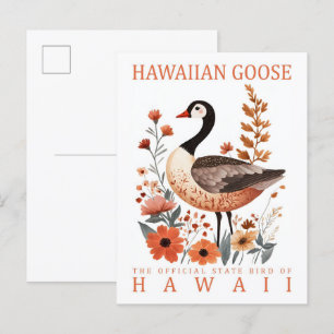 Cartão Postal Pássaro Goso Havaiano do Havaí EUA Viagem