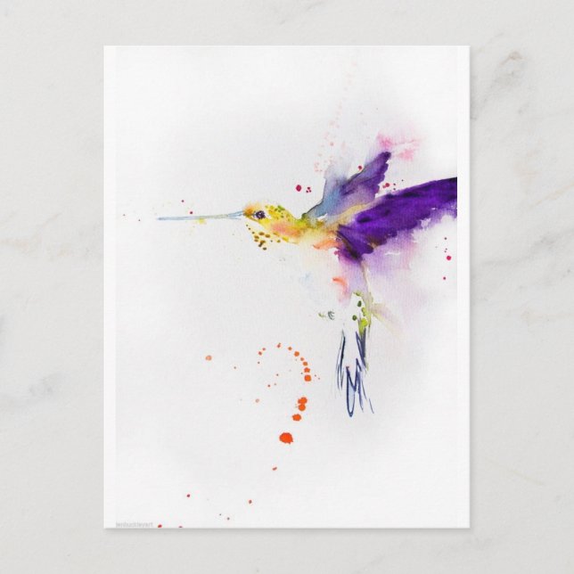 Cartão postal - Pássaro Humming (Frente)