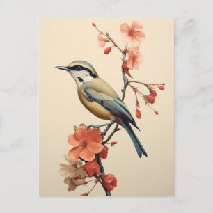 Cartão Postal Pássaro Japonês da Manhã