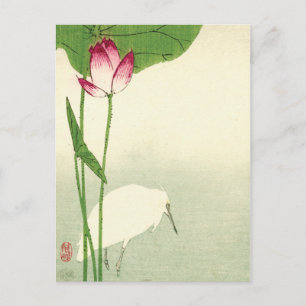 Cartão Postal Pássaro Japonês do século XIX