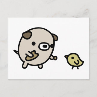 Cartão Postal Pássaro para alimentação de cães