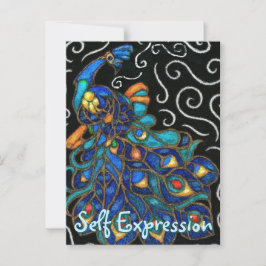 Cartão Postal Pássaro Pêssego Pêssego Quimico Personalizado