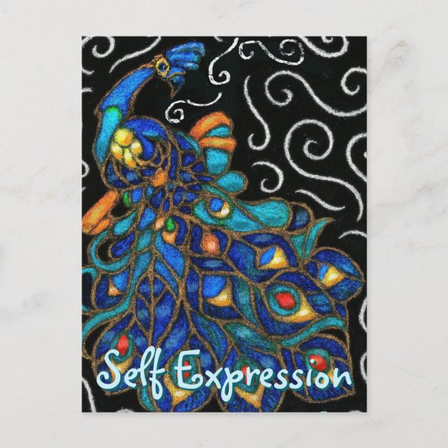 Cartão Postal Pássaro Pêssego Pêssego Quimico Personalizado (Frente)