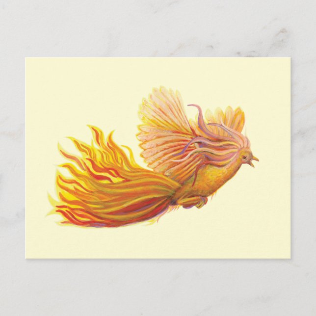 Cartão Postal Pássaro Phoenix em Voo (Frente)