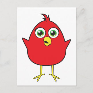 Cartão Postal Pássaro Vermelho