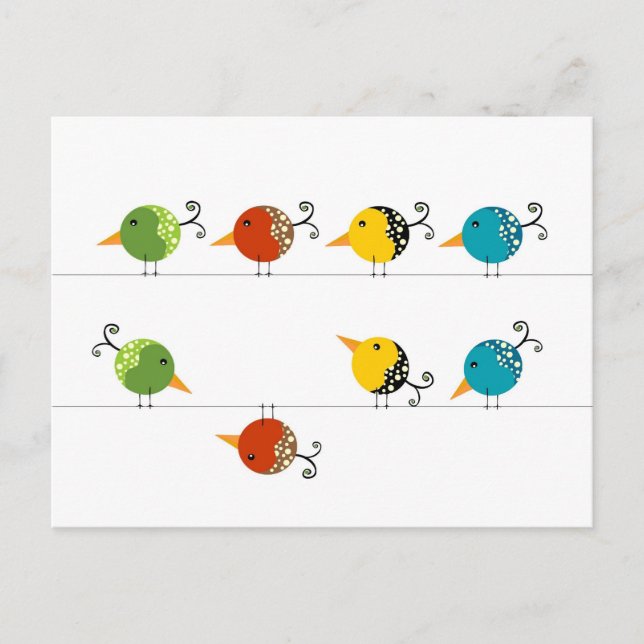 Cartão Postal Pássaros (Frente)