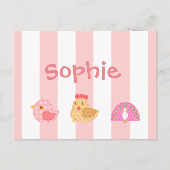 Cartão Postal Pássaros Bons E Bons (Frente)