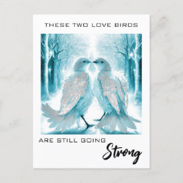 Cartão Postal *~* Pássaros de Amor de Aniversário AP54 Arte Inve