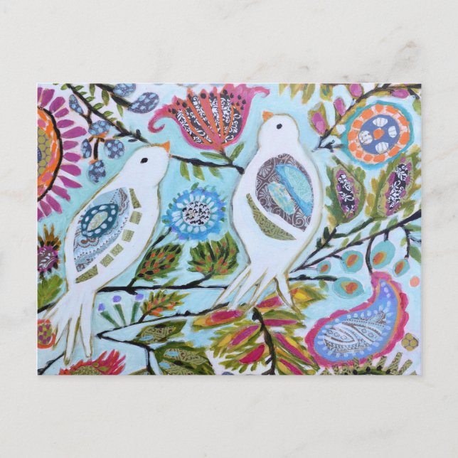 Cartão Postal Pássaros de Papel I (Frente)