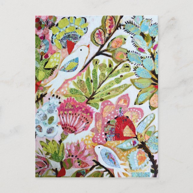 Cartão Postal Pássaros de Papel II (Frente)
