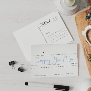 Cartão Postal Pássaros soltando uma linha Enviar uma nota Diga o