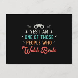 Cartão Postal Pássaros Vigiando As Pessoas Que Assistem Os Pássa