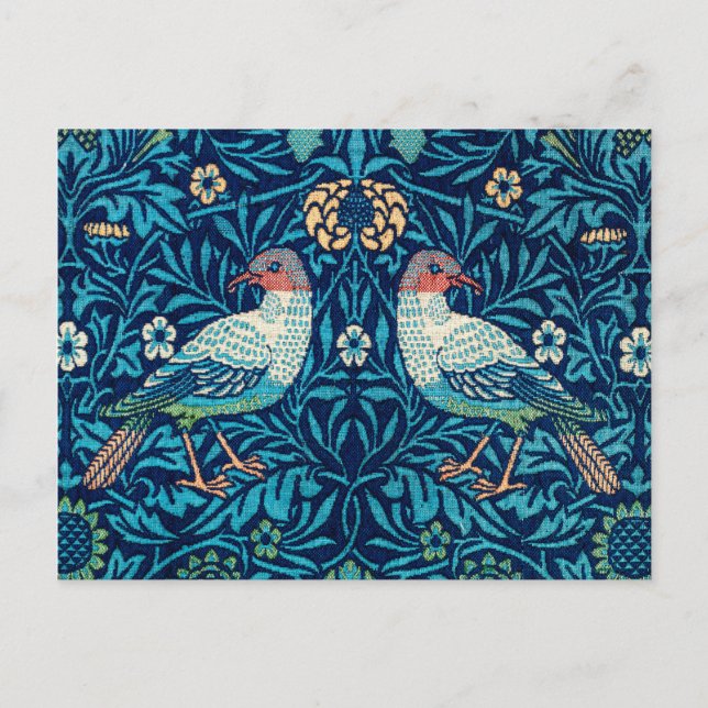 Cartão Postal Pássaros, William Morris (Frente)