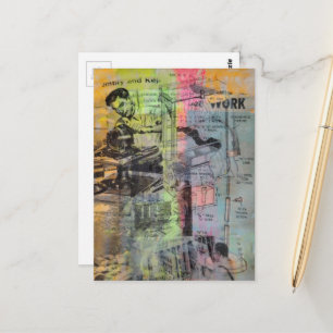 Cartão Postal Passatempos Retro de Madeira para Homens em Mídia