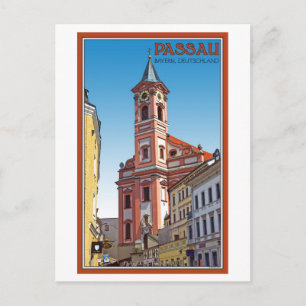 Cartão Postal Passau - Rua Pfarrkirche Paul