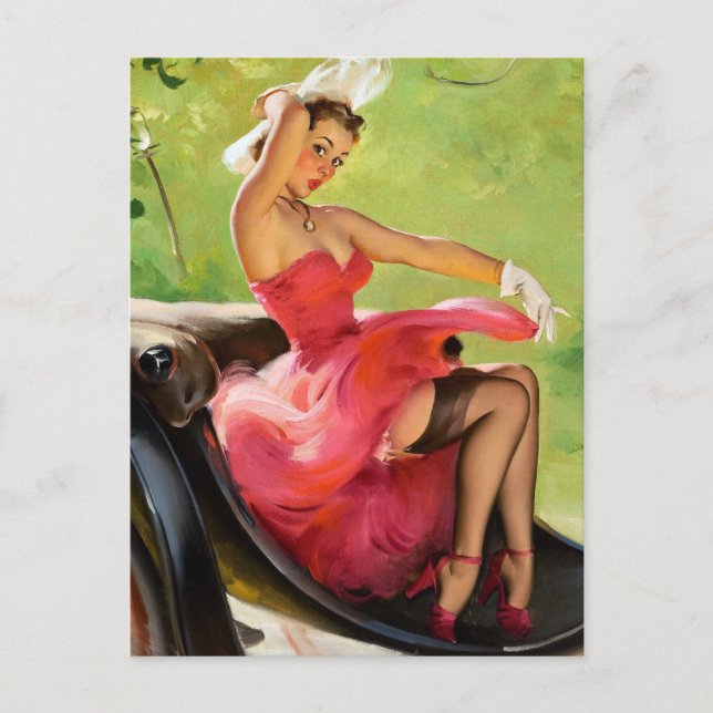 Cartão Postal Passear no Park Pin Up (Frente)