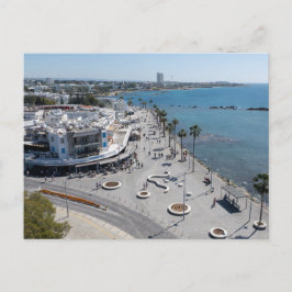 Cartão Postal Passeio da Frente Marítima de Pafos de drone