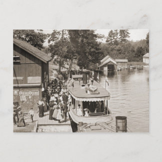 Cartão Postal Passeio de barco a vapor Indian River Michigan