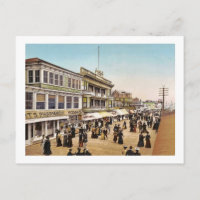 Passeio de barco na Cidade de Atlanta 1900 Vintage