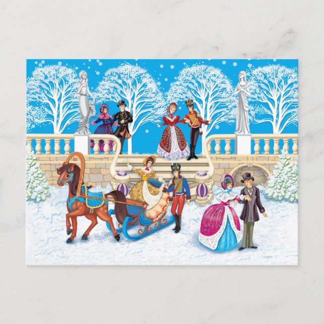 Cartão Postal Passeio de inverno (Frente)