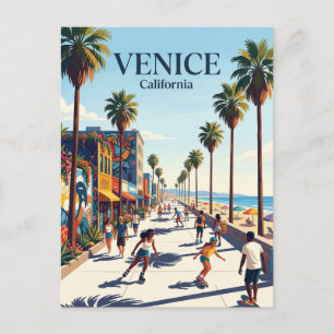 Cartão Postal Passeio de Venice Beach Califórnia
