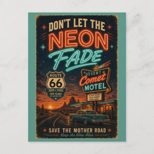 Cartão Postal Passeio Noturno no Motel do Deserto do Centenário