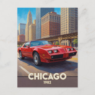 Cartão Postal Passeio Urbano de Chicago 1982 Illinois