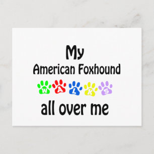 Cartão Postal Passeios de Foxhound Americano Design