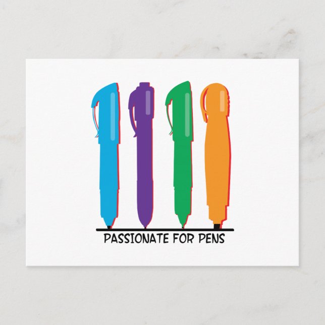 Cartão Postal Passionato Para Canetas (Frente)
