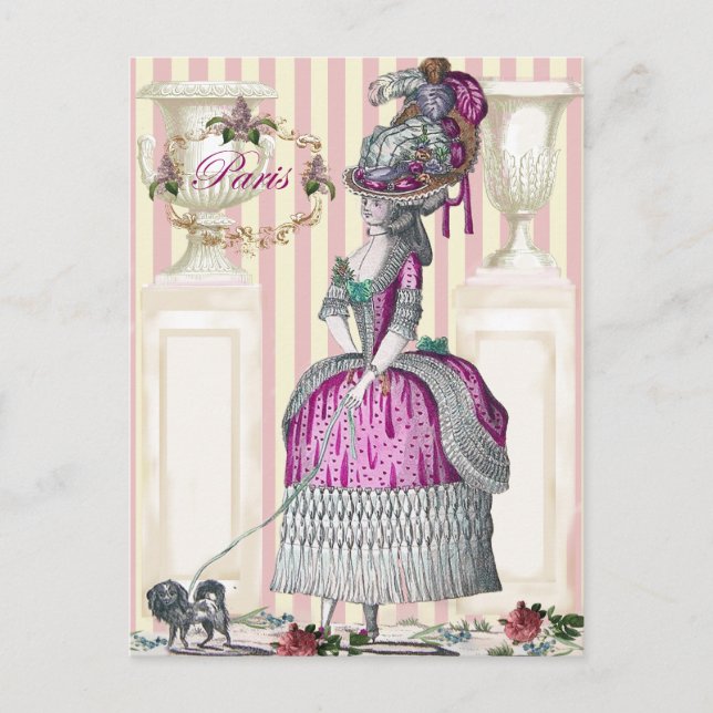 Cartão Postal Passo da manhã no Champs-Élysées (Frente)