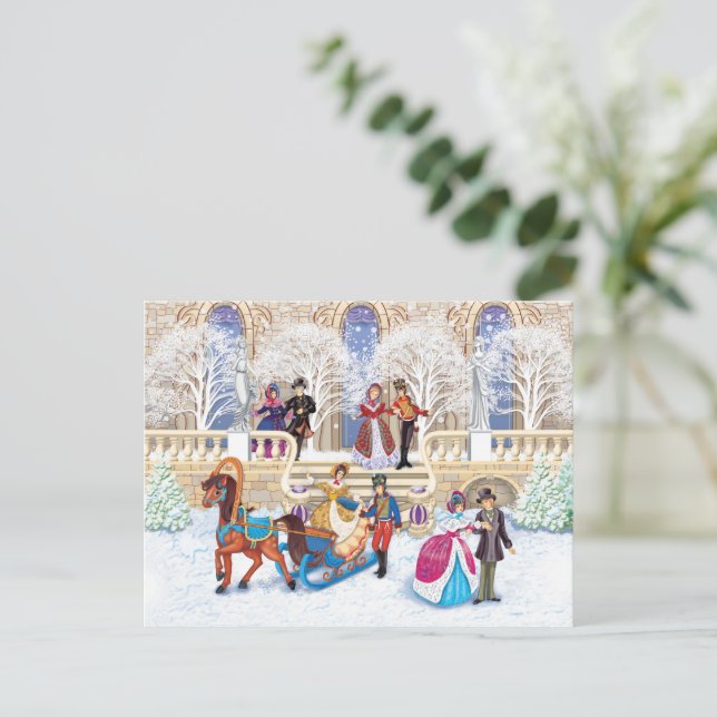 Cartão Postal Passo de inverno (Em pé/Frente)