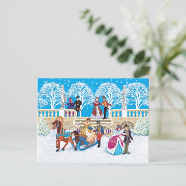 Cartão Postal Passo de inverno (Em pé/Frente)