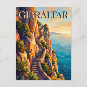 Cartão Postal Passos Mediterrâneos, Gibraltar, Rocha Superior