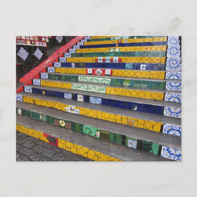 Cartão Postal passos selarón rio (Frente)