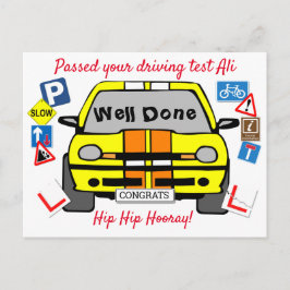 Cartão Postal Passou no exame de condução, Parabéns!
