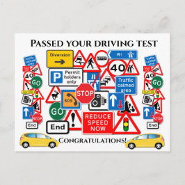 Cartão Postal Passou no seu teste de direção ~ Parabéns!